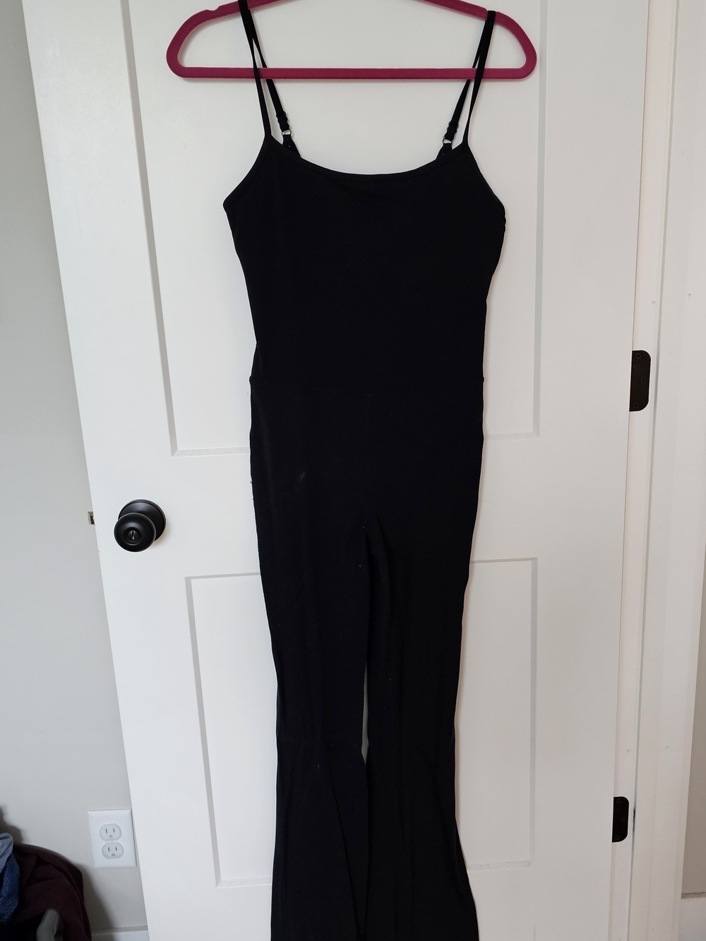 Black Sleeveless Jumpsuit with Spaghetti Straps